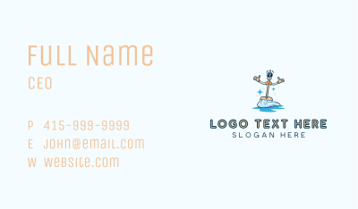 Mop Cleaner Disinfection Business Card Image Preview