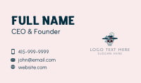 Feather Hat Sugar Skull Business Card
