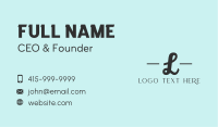 Lettermark Fragrance Brand Business Card