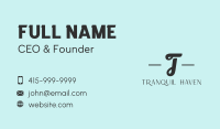 Lettermark Fragrance Brand Business Card