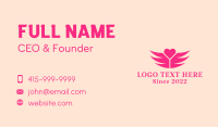 Winged Heart Dating  Business Card Design