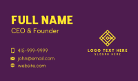 Golden Geometric Letter C Business Card