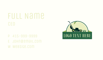  Lawn Care Gardening Lawn Mower Business Card