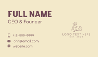 Garden Leaf Letter Business Card