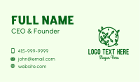Green Nature Time Clock Business Card