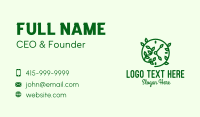 Green Nature Time Clock Business Card