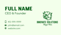 Green Nature Time Clock Business Card Design