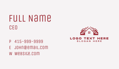 Roof Real Estate Roofing Business Card Image Preview