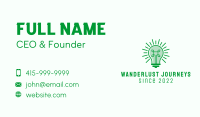 Green Digital Light Bulb  Business Card