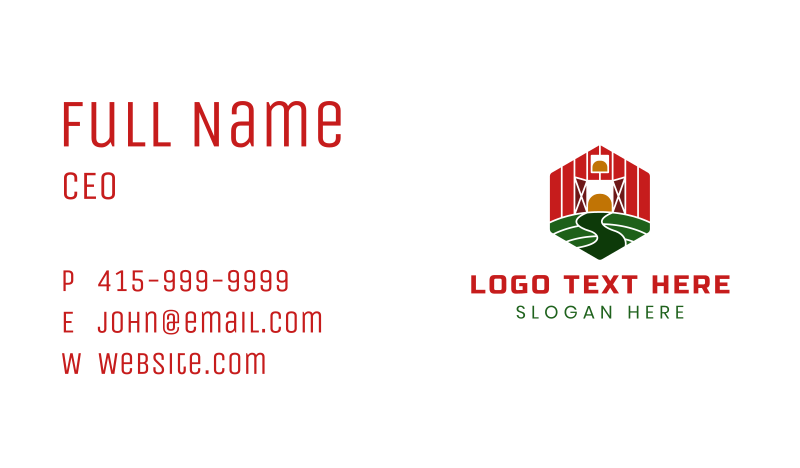 Rural Business Card example 2