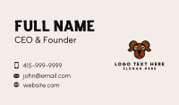 Brown Friendly Dog Business Card Design