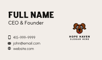 Brown Friendly Dog Business Card