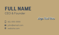 Retro Cursive Wordmark Business Card Design