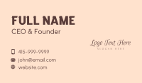 Minimalist Cursive Feminine Business Card