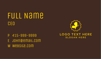 Cute Yellow Butterfly  Business Card