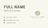 Green Vine Letter  Business Card