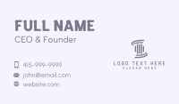 Gray Pillar Column Business Card