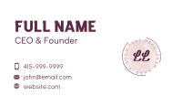 Feminine Beauty Lettermark Business Card