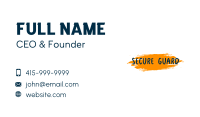 Grunge Paint Wordmark Business Card