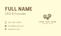 Brown Ram Silhouette  Business Card Design