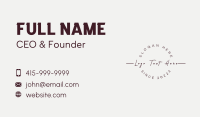 Style Brand Wordmark  Business Card
