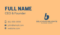 Letter B Restaurant  Business Card