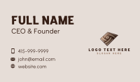 Brown Tile Pattern Business Card Design