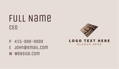 Brown Tile Pattern Business Card