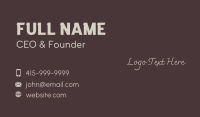 Elegant Ivory Wordmark Business Card Design