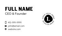 Black & White Ink Lettermark Business Card