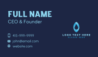 Blue Aqua Droplet Business Card