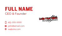 Halloween Claw Wordmark Business Card