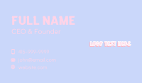 Pastel Playful  Wordmark Business Card