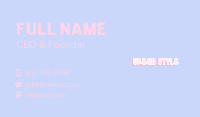 Pastel Playful  Wordmark Business Card