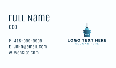 Janitorial Cleaning Mop Business Card