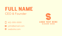 Orange Spoon Letter S Business Card