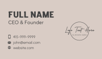 Cosmetics Store Wordmark Business Card