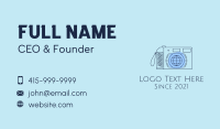 Blue International Photographer  Business Card Design