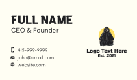 Raincoat Man Character Business Card Design