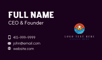 Sunset Beach Wave Business Card