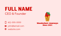 Strawberry Ice Cream Cone Business Card