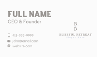 Elegant Minimalist Lettermark Business Card