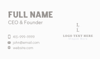 Elegant Minimalist Lettermark Business Card