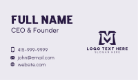 Violet Software Letter M Business Card