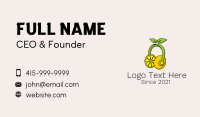 Orange Fruit Headset  Business Card Design