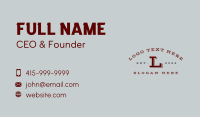 Sporty Classic Lettermark Business Card