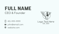 Grey Duck Outline  Business Card Design