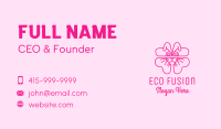 Pink Bunny Clover  Business Card
