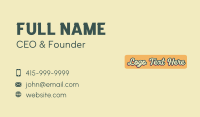 Vintage Cursive Wordmark Business Card