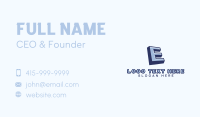 Generic Company Letter E Business Card Design